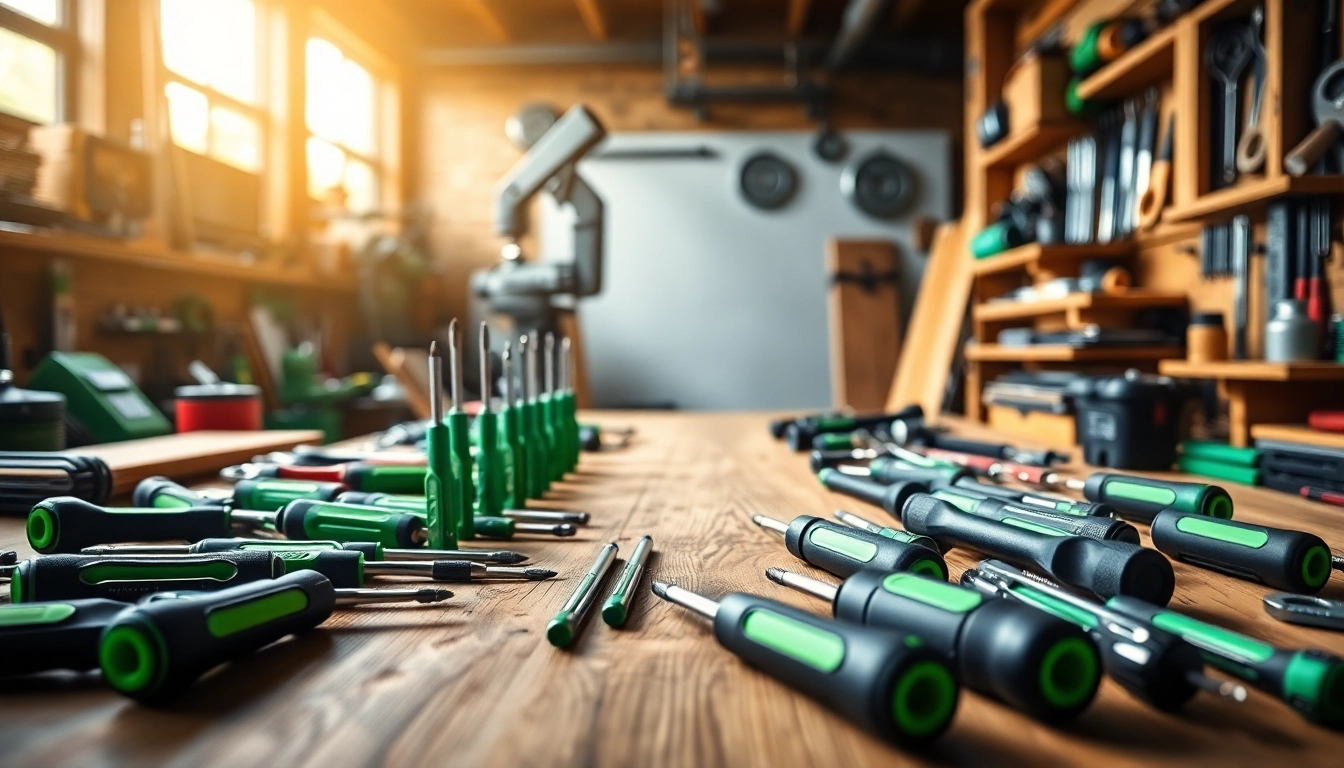 Handy professional tools from Wera Italia displayed on a crafted wooden workbench.