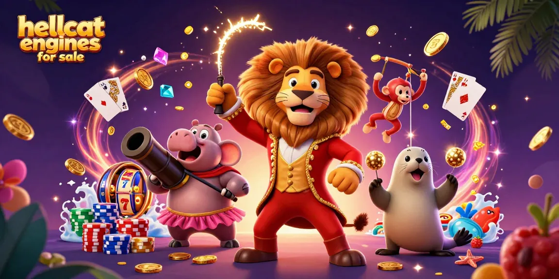 Engage in thrilling gameplay with hellcat engines for sale, spinning lucky slots and vibrant casino symbols.