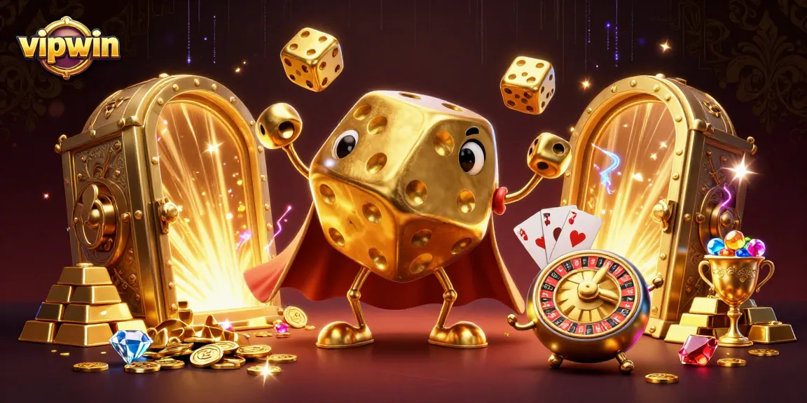 Experience thrilling gameplay with vipwin's imaginative casino world highlighted by vibrant elements.