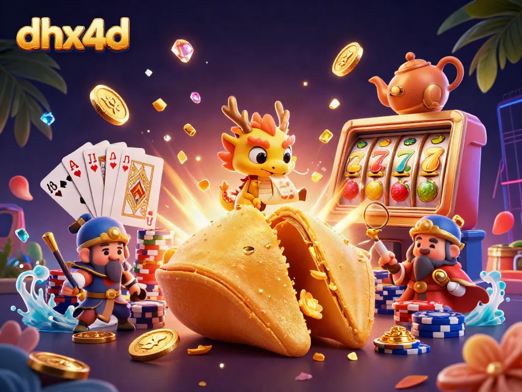 Putar mesin slot berwarna-warni di dhx4d dengan karakter lucu dan elemen emas yang melimpah.