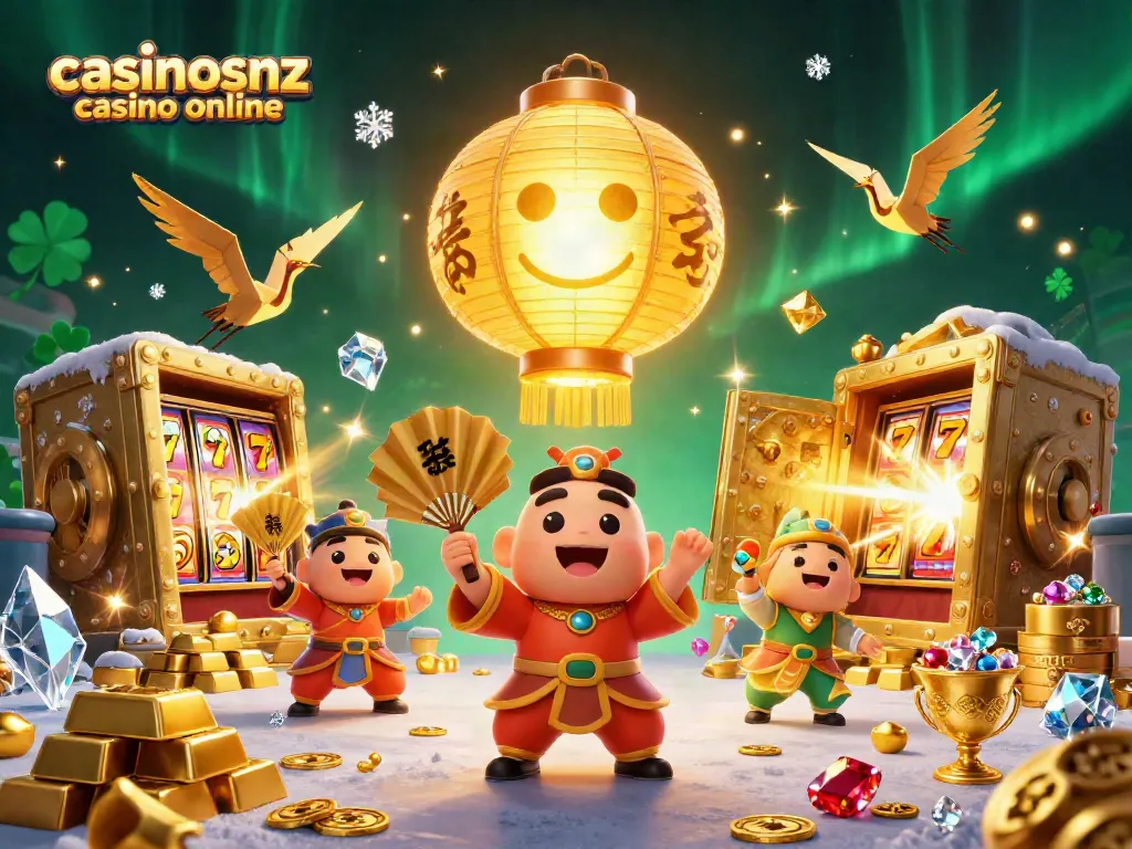 Engage in action at casinosnz casino online with a vibrant 3D illustration showcasing enchanting casino themes.