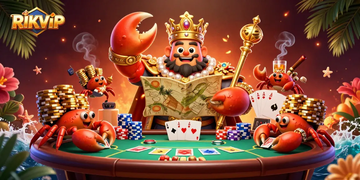 Experience thrilling gameplay at RIKVIP with the giant crab emperor exploring exciting poker action.