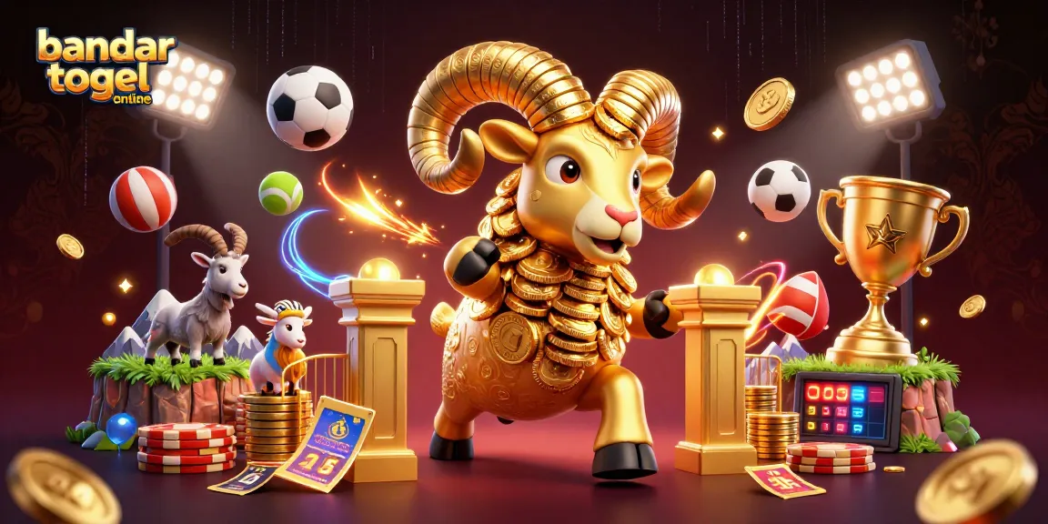 Experience thrilling moments in bandar togel online with a dynamic 3D gaming scene illustration.
