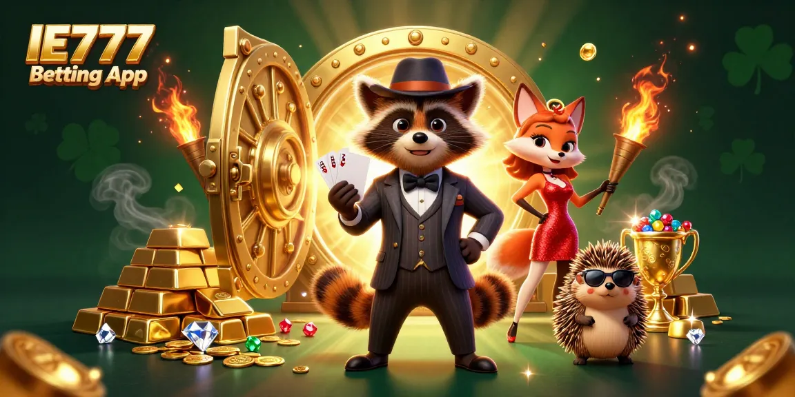 Experience the excitement of the IE777 Betting App with a dynamic illustration featuring iconic characters.