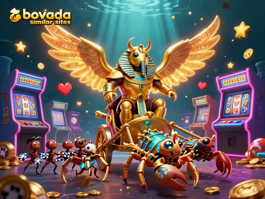 Experience thrilling entertainment with vibrant characters showcasing bovada similar sites, rich in casino elements.