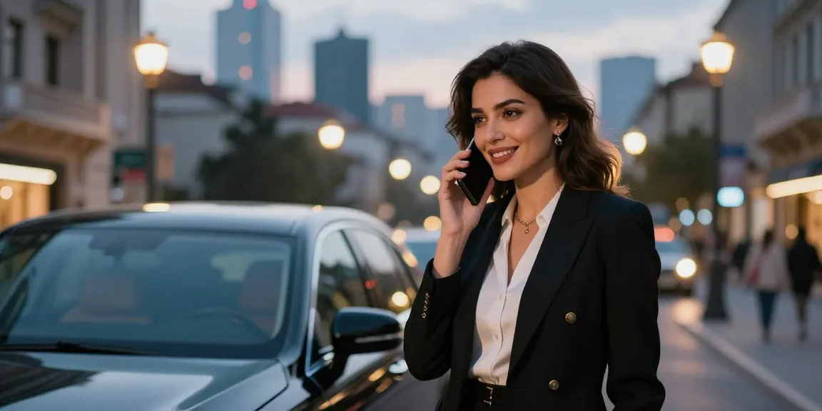 Diyarbakır escort hizmetini temsil eden modern kadın, lüks bir şehir ortamında.