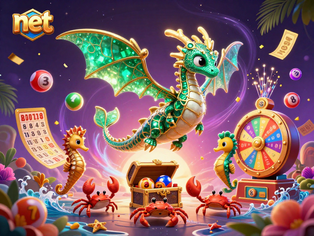 Spin the net's colorful lottery balls while experiencing exciting casino adventures.