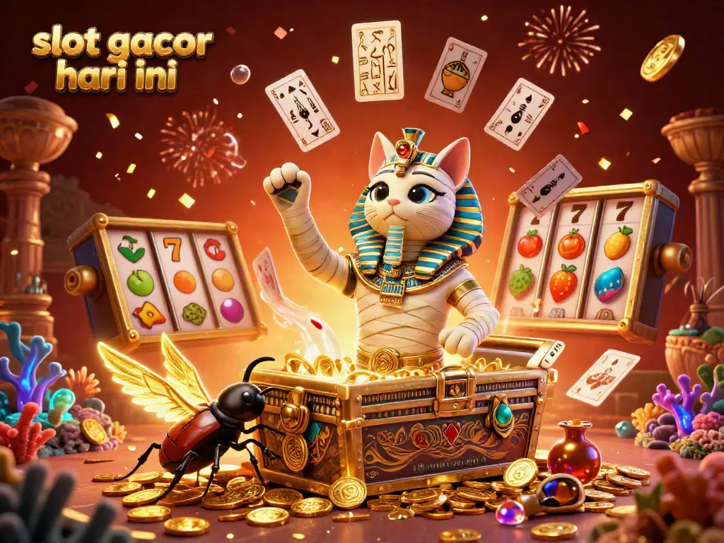 Engage in exhilarating gameplay with slots featuring the vibrant Egyptian mummy cat and treasures, slot gacor hari ini.