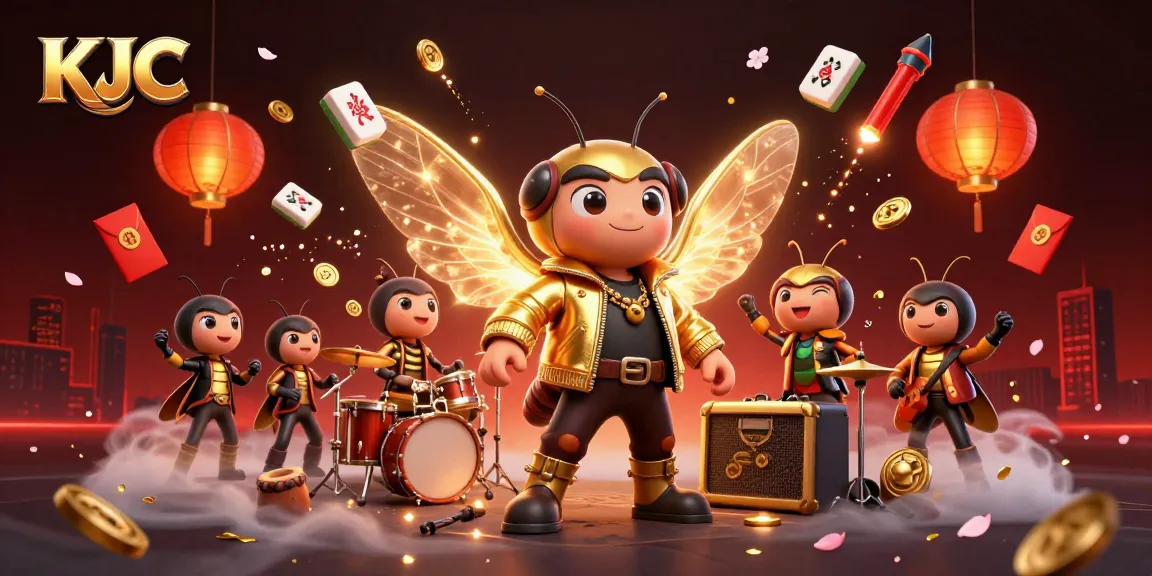 KJC gathers players in a vibrant 3D illustration featuring a rock star cicada and dynamic game elements.