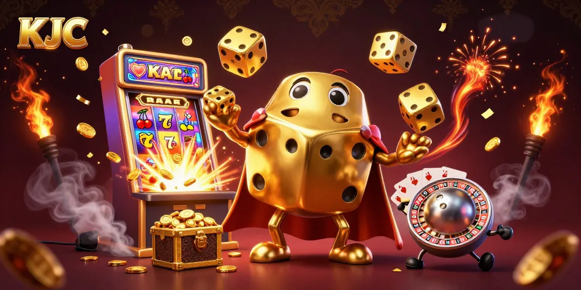 Engage with KJC's gaming experience by celebrating casino victories with vibrant graphics and dynamic elements.