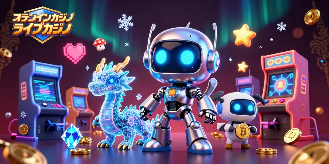 オンラインカジノ ライブカジノでプレイするサイボーグロボットとドラゴンの仲間が楽しいゲームを体験しています。