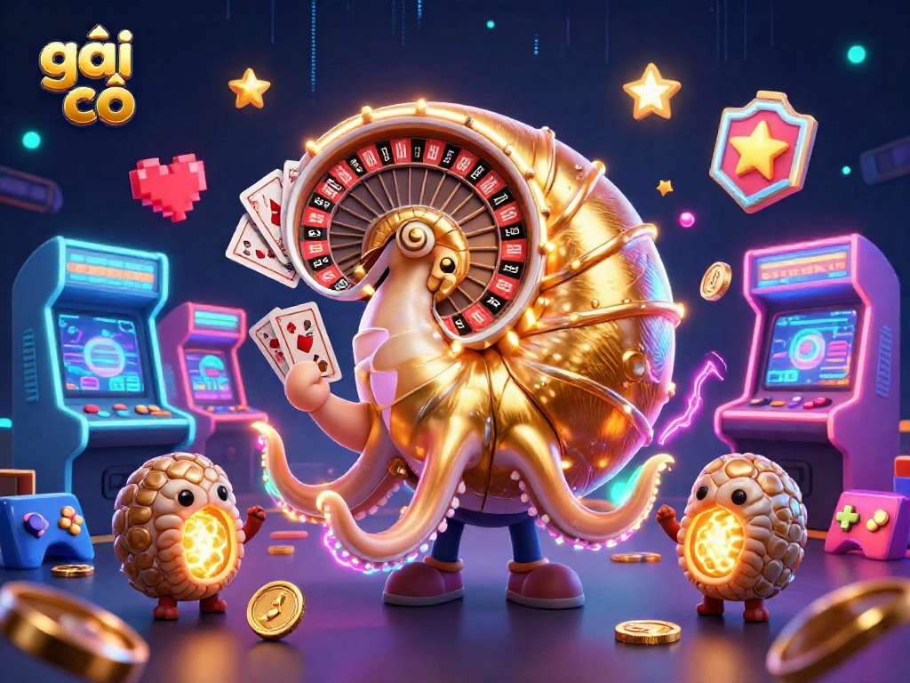 Trải nghiệm chơi game cùng gái gọi với hình ảnh nautilus khổng lồ và máy trò chơi 3D bắt mắt.