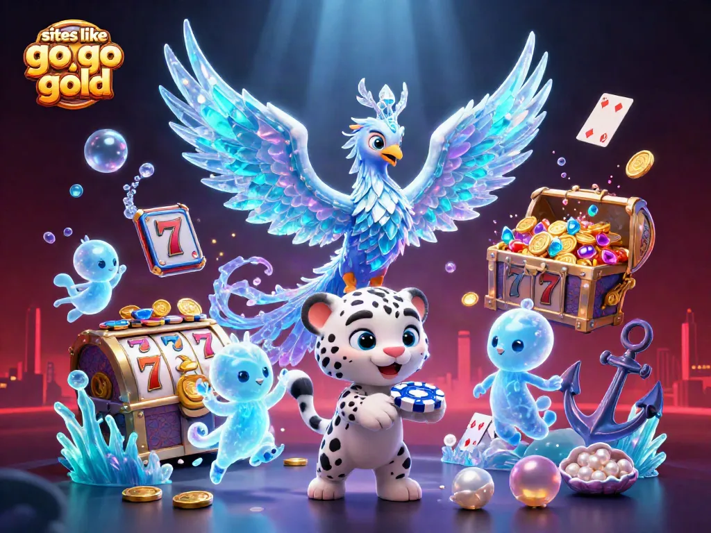 Explore games like Go Go Gold with vibrant slot reels, ice phoenix, and gold-filled chests.